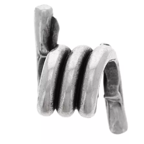 Pendente in filo spinato 13x7 mm - Placcatura argento antico x1
