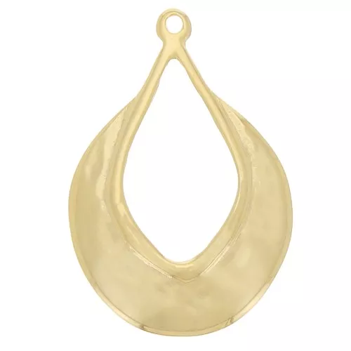 Pendente etnico a goccia 42x29 mm - Dorato oro fino x1