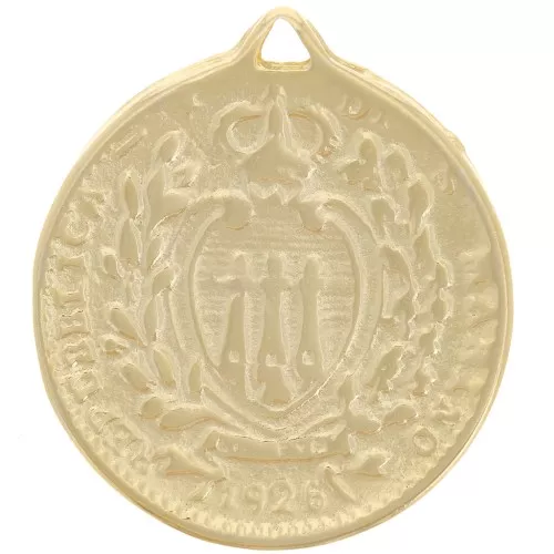 Pendente con moneta di San Marino 24 mm - 10 Lire - Dorato oro fino x1