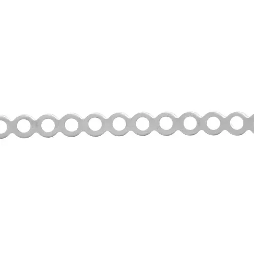 Motivo a fascia - fascia goffrata semidura 3 mm - piccoli cerchi - Argento 925 x20cm