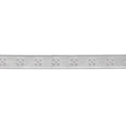 Motivo a fascia - fascia goffrata semidura 4 mm - piccoli fiori - Argento 925 x20cm