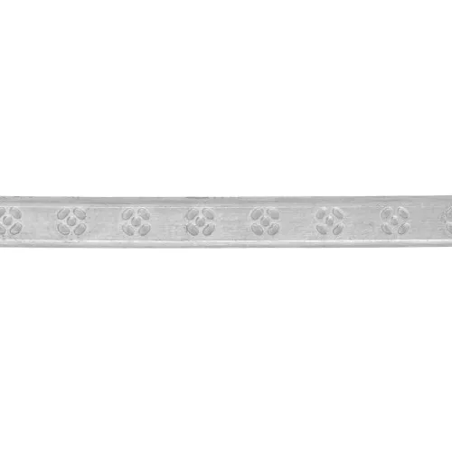 Motivo a fascia - fascia goffrata semidura 4 mm - piccoli fiori - Argento 925 x20cm