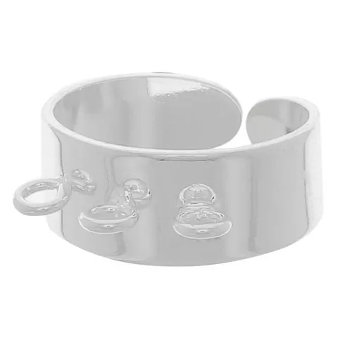 Anello largo 3 anelli - Misura regolabile da 53 a 57 - Placcatura fine in argento x1
