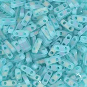 Miyuki Quarter Tila Beads 5x1.2x1.9 mm QTL-2405FR - Transparent Teal AB Mat x10g