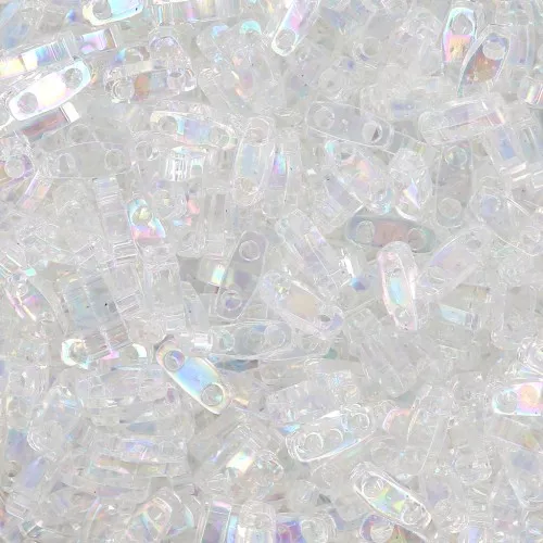 Miyuki Quarter Tila Beads 5x1.2x1.9 mm QTL-250 - Crystal AB x10g