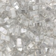 Perline Miyuki Half Tila 5x2.3x1.9mm HTL-1881 - Tr Silver Gray Gold Luster x10g|raw }}