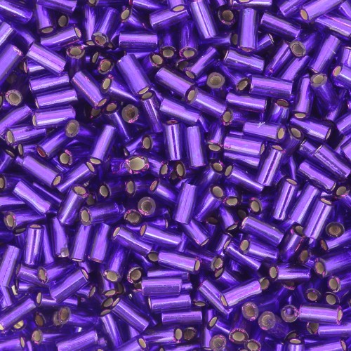 Bugles Miyuki mm. 3 BGL1-1427 - Silver Lined Dyed Dark Violet x10g