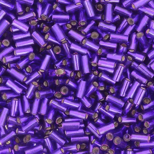 Bugles Miyuki mm. 3 BGL1-1427 - Silver Lined Dyed Dark Violet x10g
