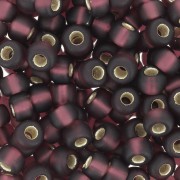 Rocaille Miyuki 6/0 13F - Silver Lined Mat Dark Smoky Amethyst x8g|raw }}