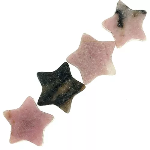 Perle stella pietra semipreziosa da 4 mm - Rodonite x4