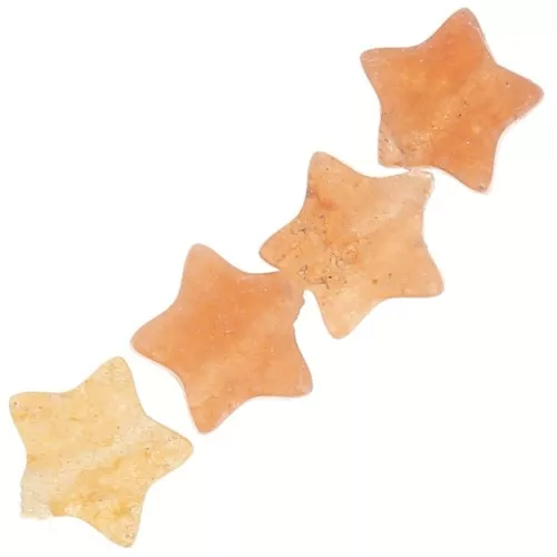 Perle stella da 4 mm in pietra semipreziosa colorata - Imitazione corniola x4