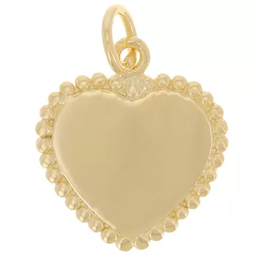 Pendente cuore con palline 16x14 mm - placcato oro 3 micron x1