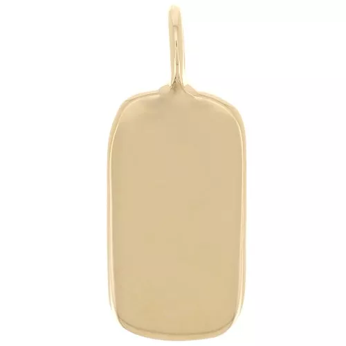Pendente rettangolo arrotondato 20x8 mm - placcato oro 3 micron x1