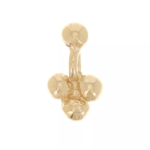 Mini ciondolo con pallina 7x4 mm - placcato oro 3 micron x1