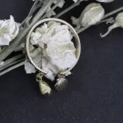 Anello sottile con 2 fori - Misura 52 - placcato oro 3 micron x1