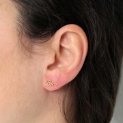 Orecchini Perno Design Ovali Arrotondati Intracciati 26mm Placcato Oro 3 Micron X2 P 318931 - Foto 5