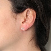 Orecchini A Perno NKlaus In Argento 925 Rodiato Con Zirconi 3,5 Mm – Unisex, Prodotto In Germania, Confezione Da 2 Pezzi