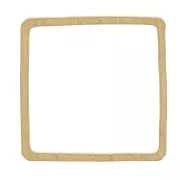 Anello di montaggio e tessitura quadrato da 14 mm - Ottone grezzo x1