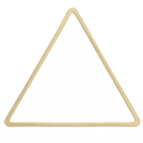Anelli di montaggio e tessitura triangolo 23x27 mm - Ottone grezzo x25