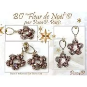 Perle in vetro Baros® par Puca® 6x5mm Frost Tangerine Gold Splash x10g