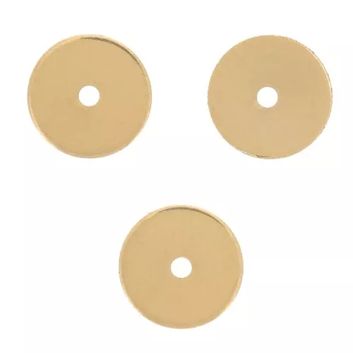 Perle rotonde Heishi - Dischi piatti forati 6x1 mm -Dorato oro fino x50