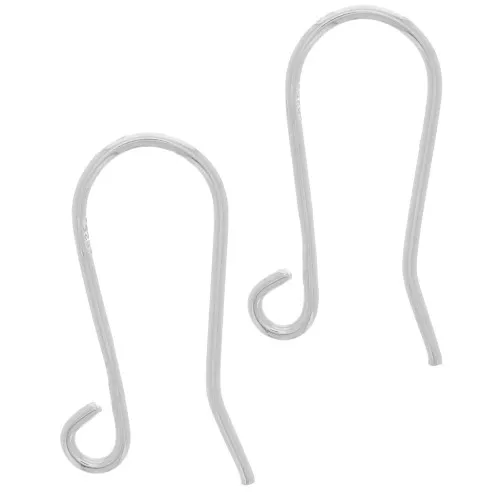Ganci per orecchie a filo 15 mm - Argento 925 x2
