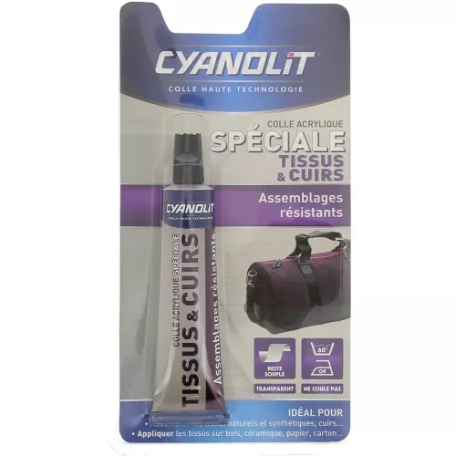 Colla Cyanolit - Colla acrilica per tessuti e pelli - Trasparente x30ml
