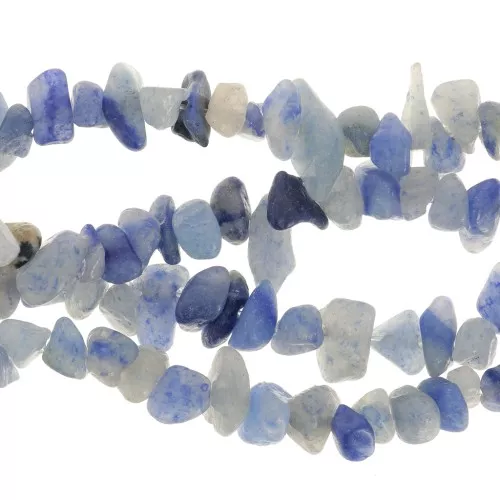 Perle chips 5 - 8 mm pietra semi preziosa - Avventurina blu x80cm