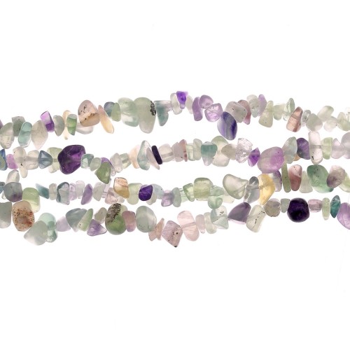 Perle chips 5 - 8 mm pietra semi preziosa - Fluorite x80cm