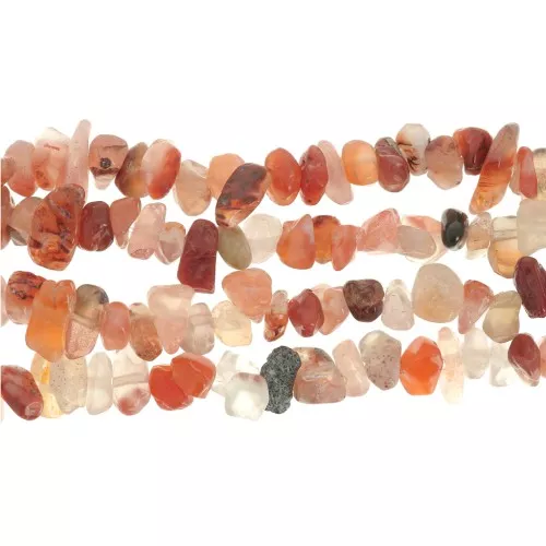 Perle chips 5 - 8 mm pietre semi preziose - Corniola x80cm