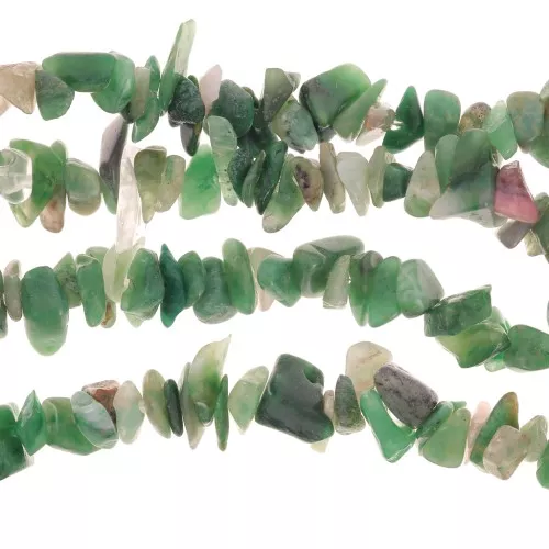 Perle chips 5 - 8 mm pietre semi preziose - Giada verde x80cm