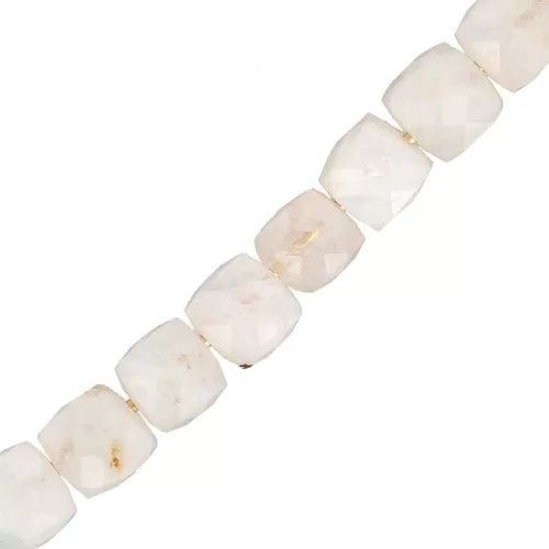Perline sfaccettate 4.5x4.5 mm Pietra semi preziosa - Pietra di luna x10