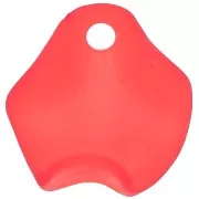 Petali di fiori acrilici da 15 mm con effetto smerigliato - Rosso x15