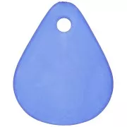 Petali di fiori acrilici 17x14 mm con effetto smerigliato - Royal Blue x15