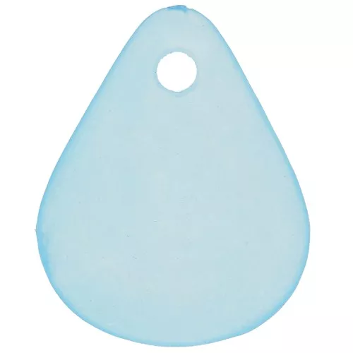 Petali di fiori acrilici 17x14 mm con effetto smerigliato - Blu x15