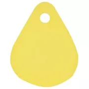 Petali di fiori acrilici 17x14 mm con effetto smerigliato - Giallo x15