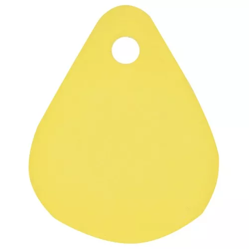 Petali di fiori acrilici 17x14 mm con effetto smerigliato - Giallo x15
