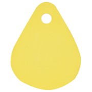 Petali di fiori acrilici 17x14 mm con effetto smerigliato - Giallo x15