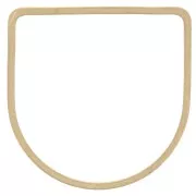 Anelli di montaggio e tessitura, mezzaluna 19 mm - ottone grezzo x25