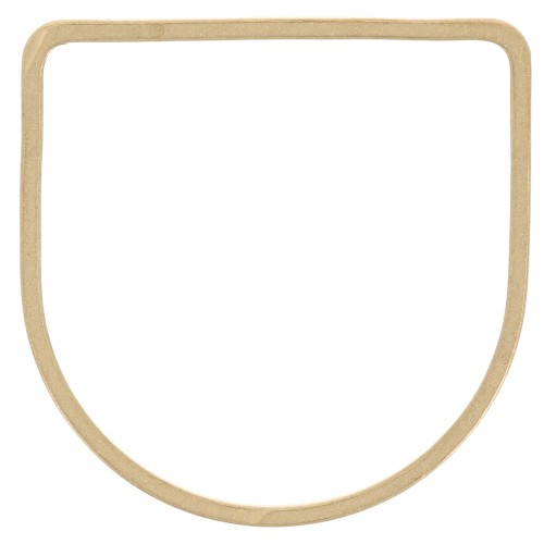 Anelli di montaggio e tessitura, mezzaluna 19 mm - ottone grezzo x25