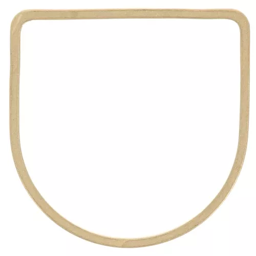 Anelli di montaggio e tessitura, mezzaluna 19 mm - ottone grezzo x25