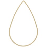 Anelli di montaggio e tessitura goccia 38x25 mm - Ottone grezzo x25|raw }}