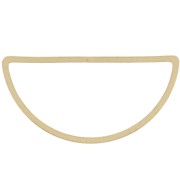 Anelli di montaggio e tessitura mezzo cerchio 30x15 mm - Ottone grezzo x25|raw }}