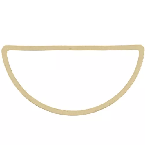 Anelli di montaggio e tessitura mezzo cerchio 30x15 mm - Ottone grezzo x25