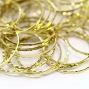 Anelli di montaggio e tessitura rotondi lavorati 20 mm - Ottone grezzo x50