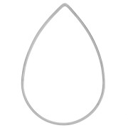 Anelli di montaggio e tessitura goccia 32x22 mm - Argenté x25|raw }}