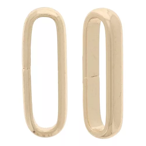 Anelli ovali aperti 11x4x1,8 mm - Dorato x4