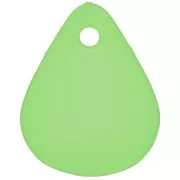 Petali di fiori acrilici 17x14 mm con effetto smerigliato - Verde x15