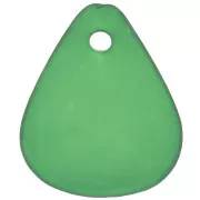 Petali di fiori acrilici 17x14 mm con effetto smerigliato - Verde scuro x15