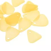 Petali di fiori in acrilico 17x14 mm con effetto smerigliato - Arancio chiaro x15